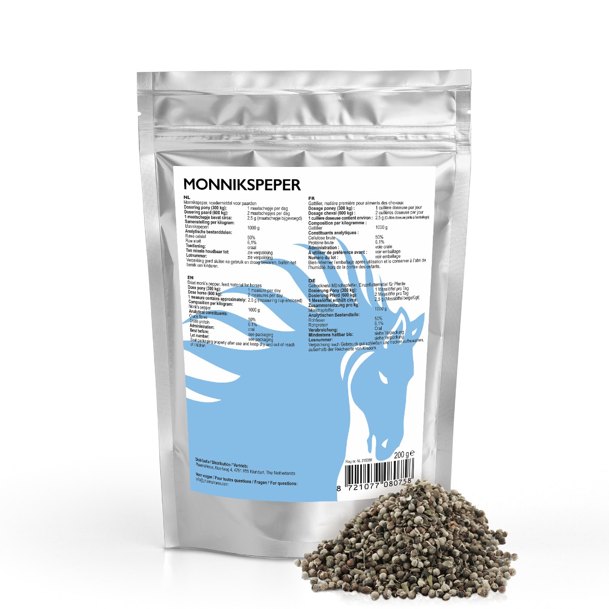 Monnikspeper paard 200 gr