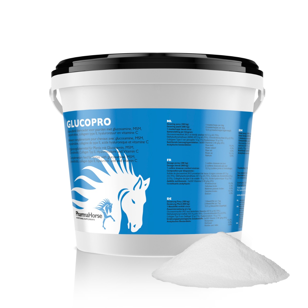 Afbeelding Glucopro paard 1000 gram door Pharmahorse.nl