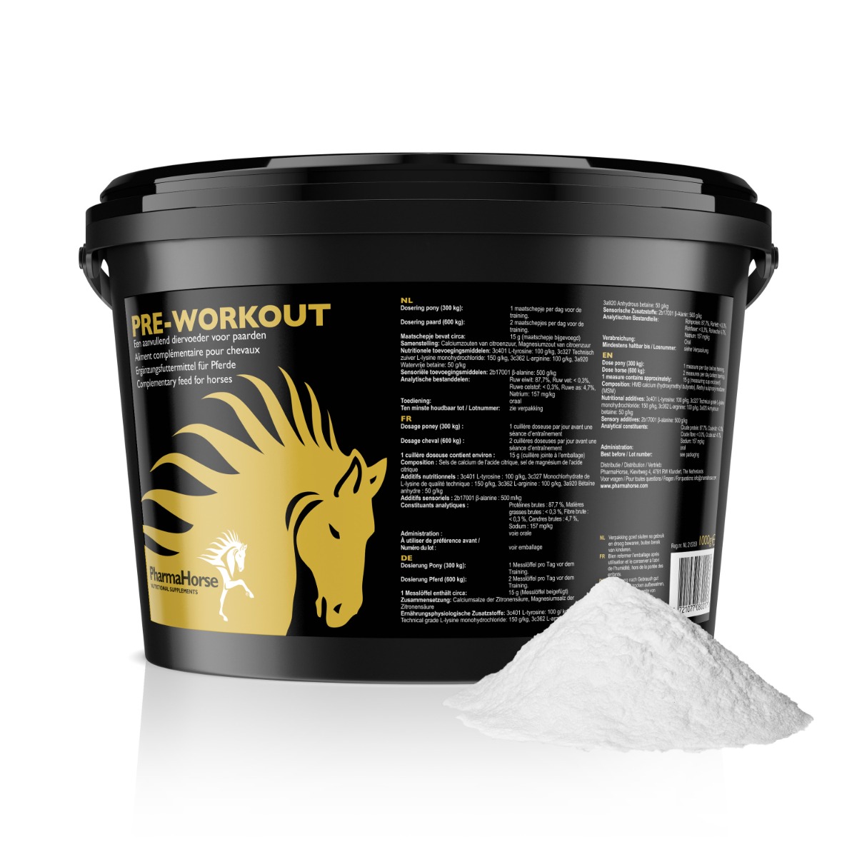 Pre workout paard 1000 gram