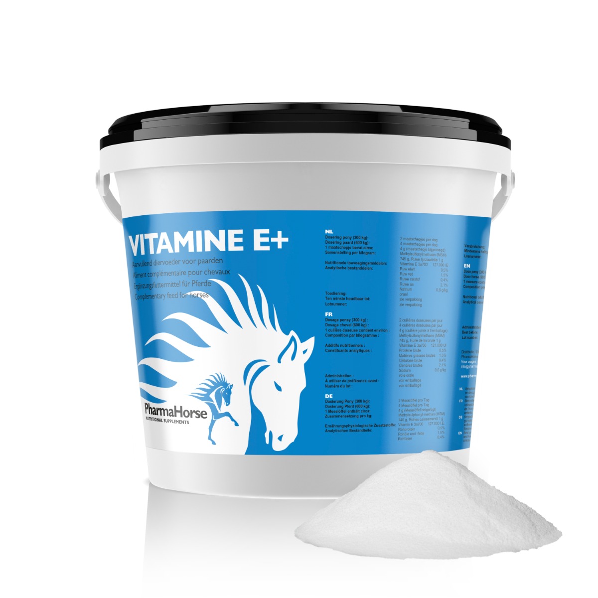 Afbeelding Vitamine E paard 1000 gram door Pharmahorse.nl