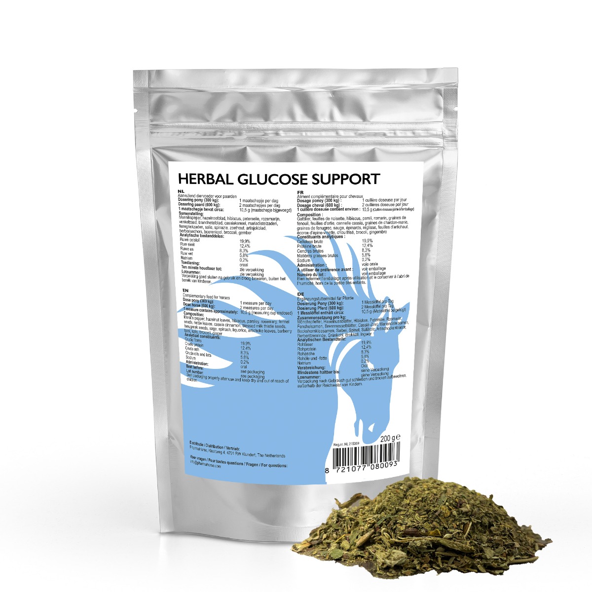 Herbal Glucose Support paard 200 gram