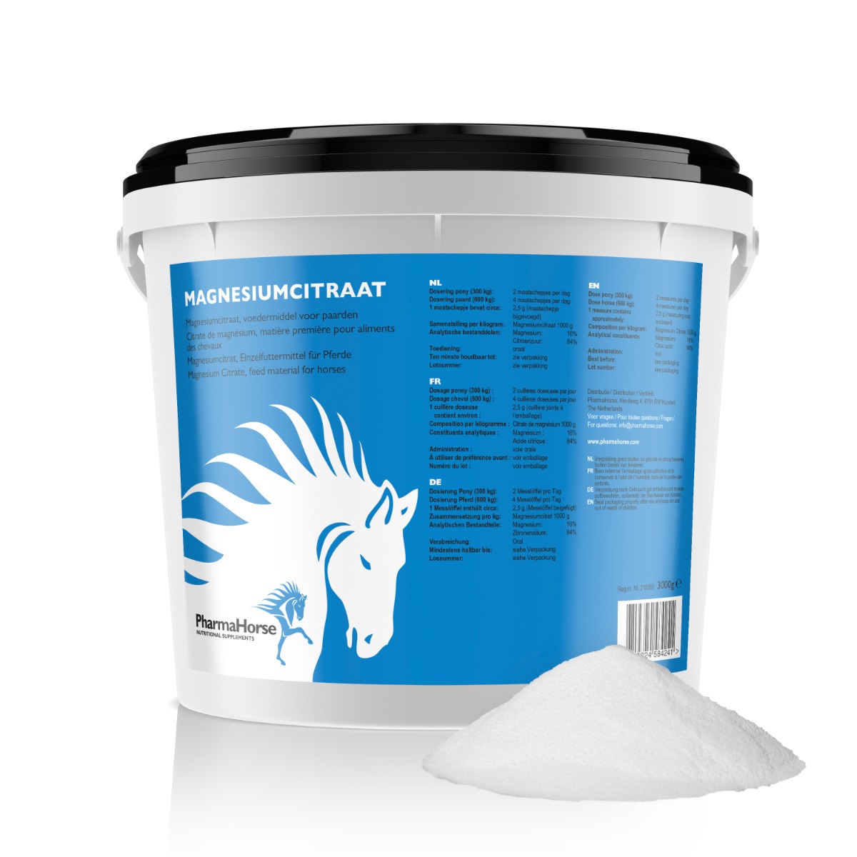 Afbeelding Magnesium paard 3000 gr. door Pharmahorse.nl