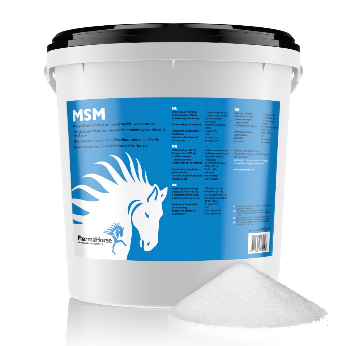 Afbeelding MSM paard 5000 gr. door Pharmahorse.nl