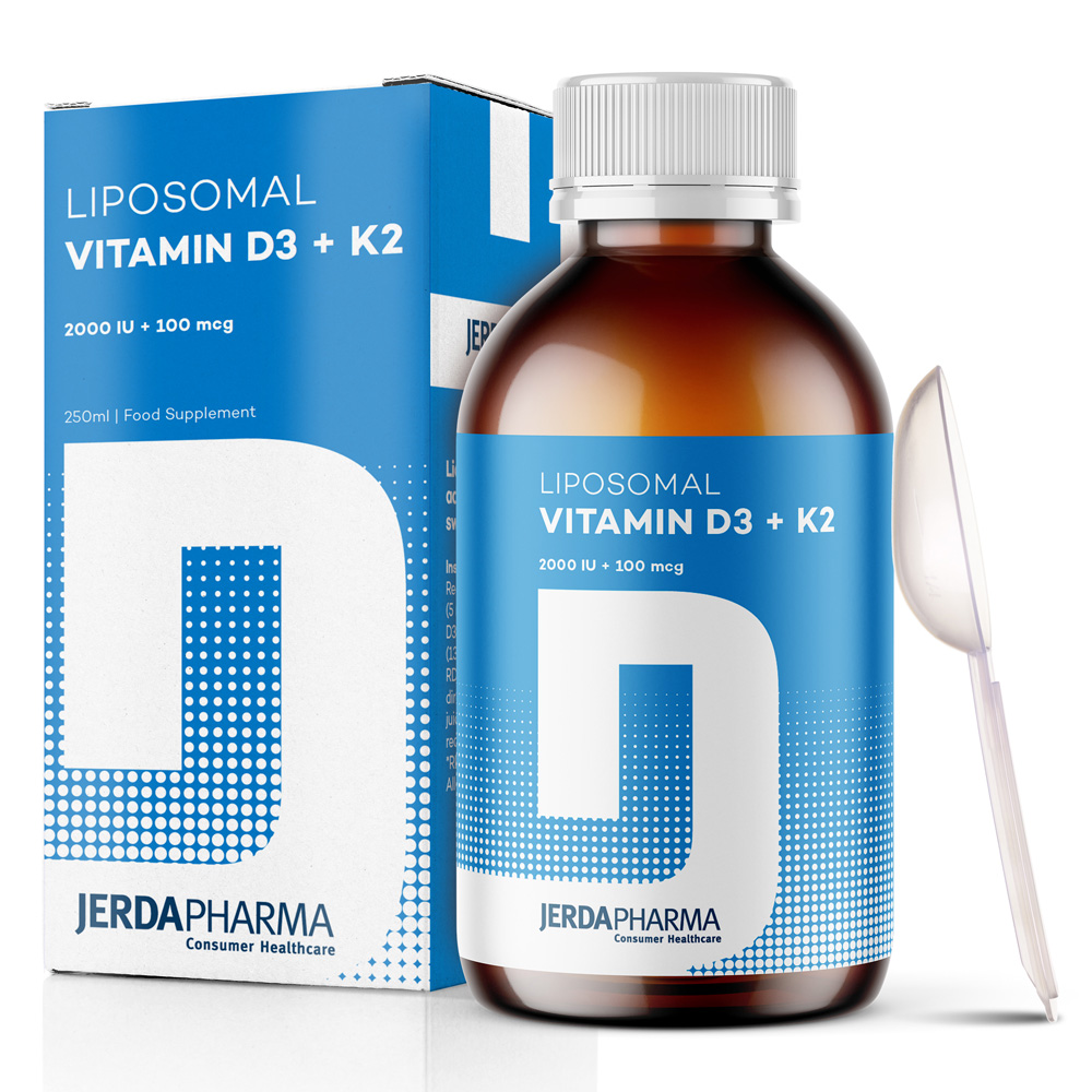 Liposomale Vitamine D3 + K2 puur 250 ml humaan