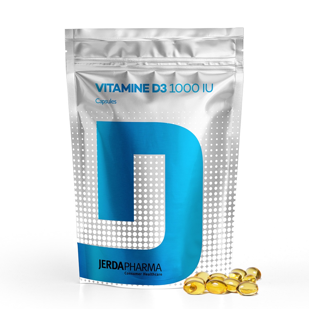 Vitamine D3 1000 IU softgel capsule afbeelding