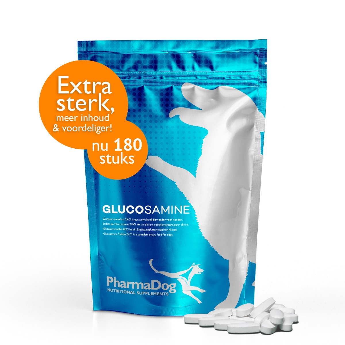 Afbeelding Glucosamine extra sterk 180 stuks door Pharmahorse.nl