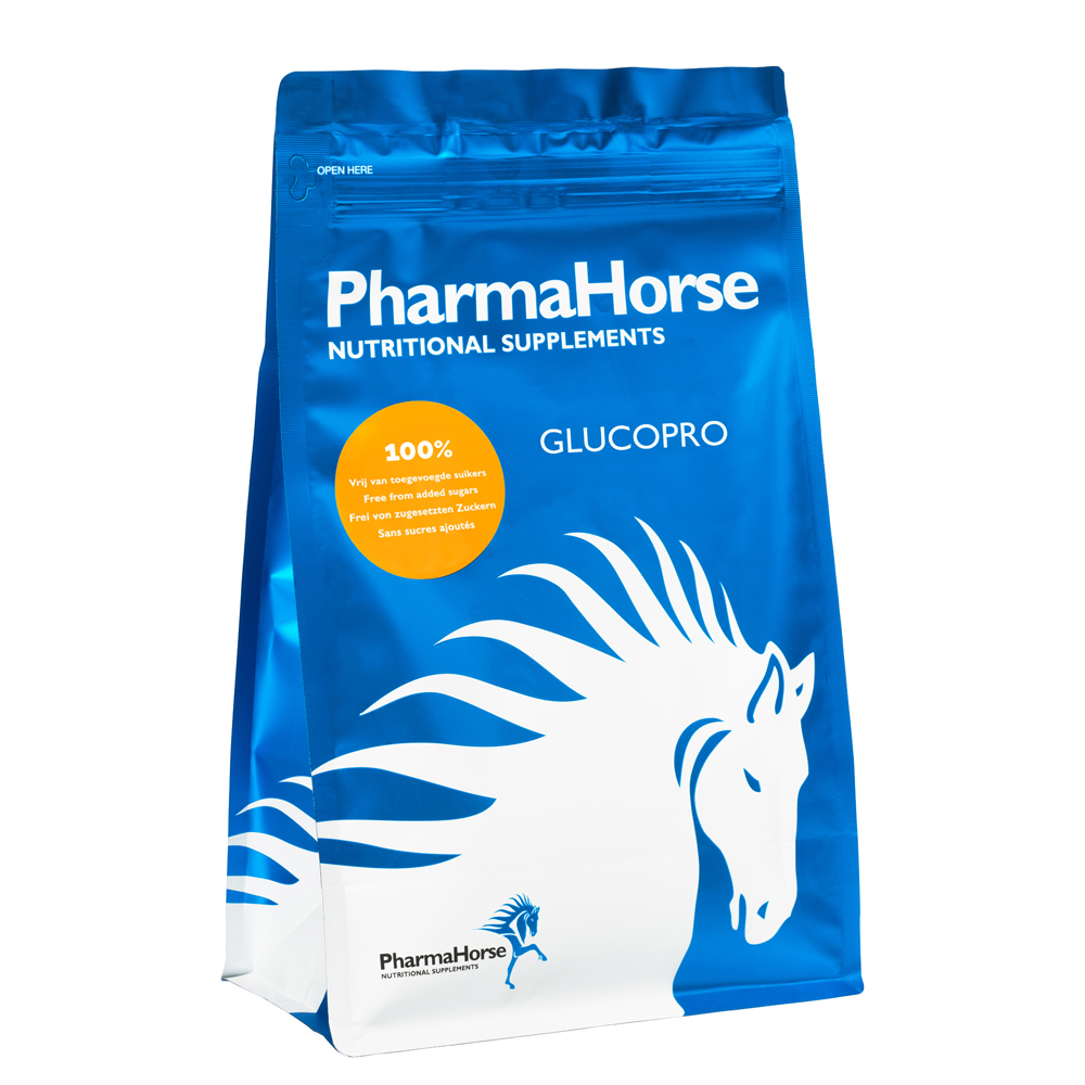 Afbeelding Navulverpakking Glucopro paard 1000 gram door Pharmahorse.nl