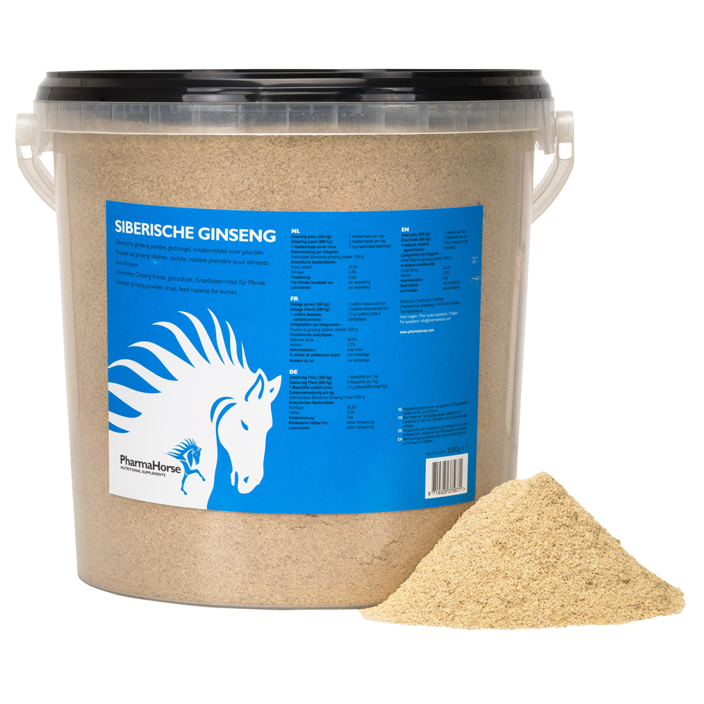 Afbeelding Siberische Ginseng paard 3000 gram door Pharmahorse.nl